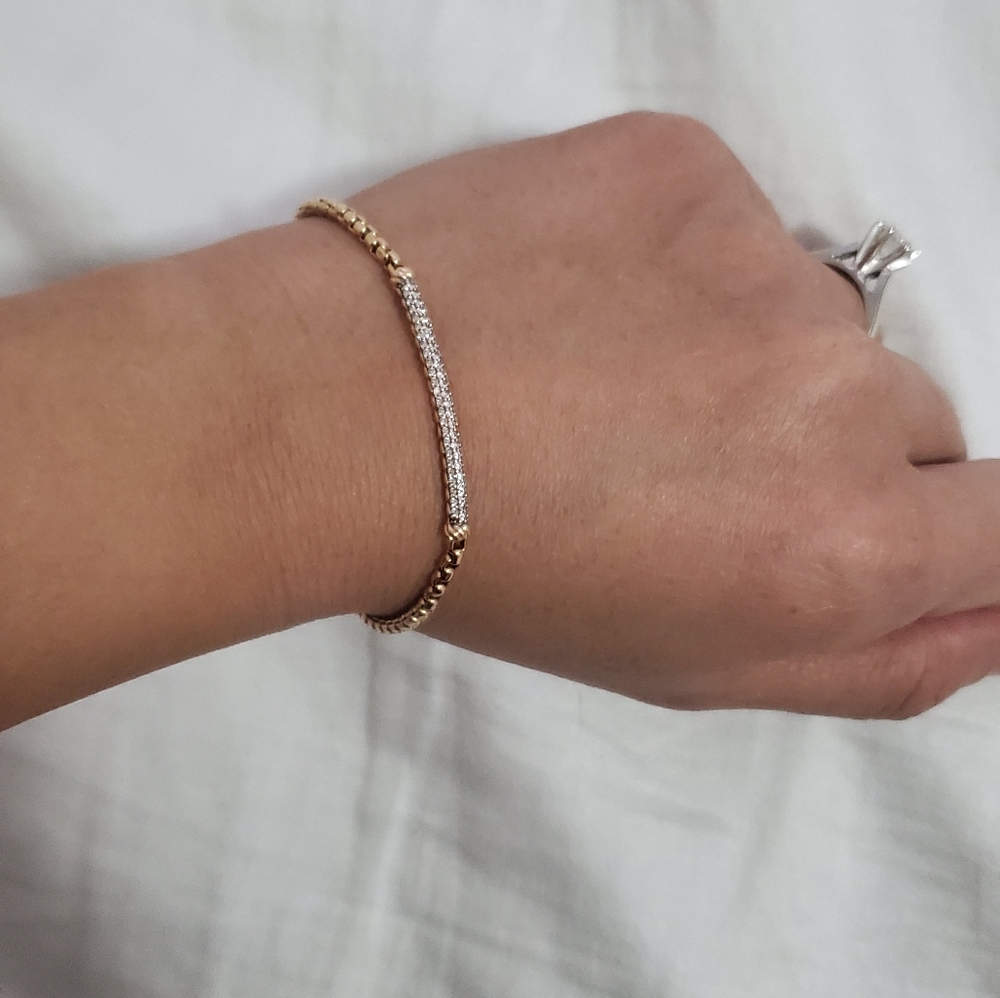 david yurman 18K petite pave diamond bracelet